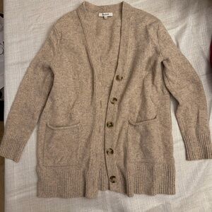 Madewell Tan Button-Up Cardigan